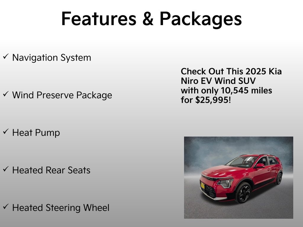 Certified 2025 Kia Niro EV Wind SUV