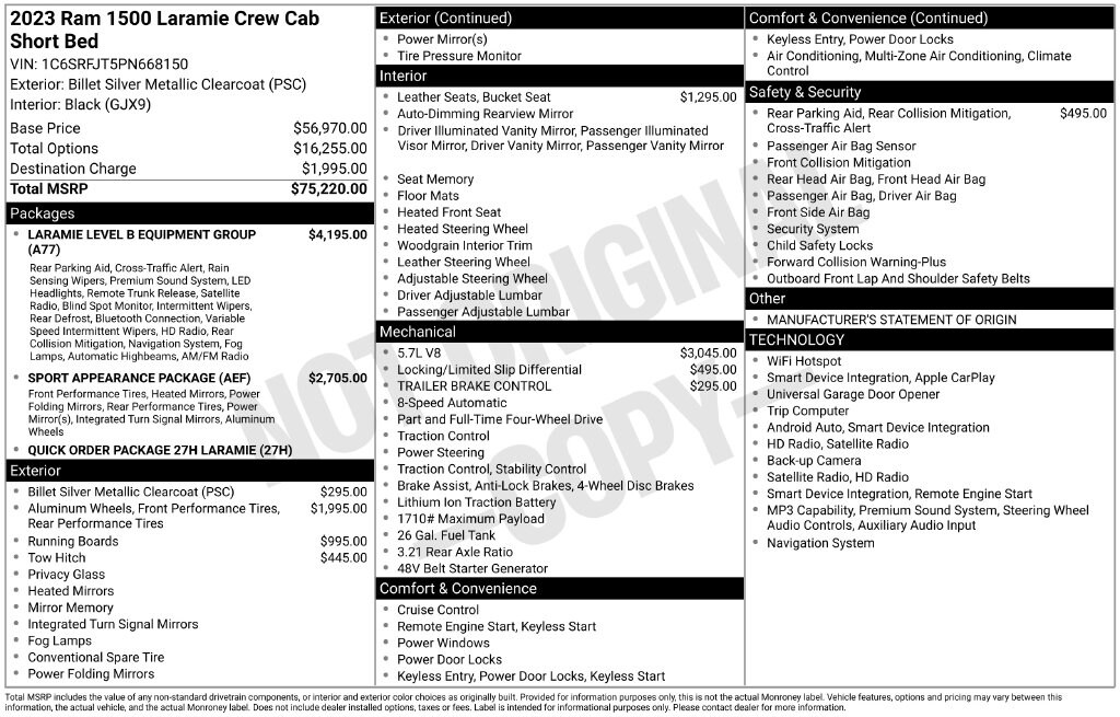 Used 2023 Ram 1500 Laramie Truck Crew Cab