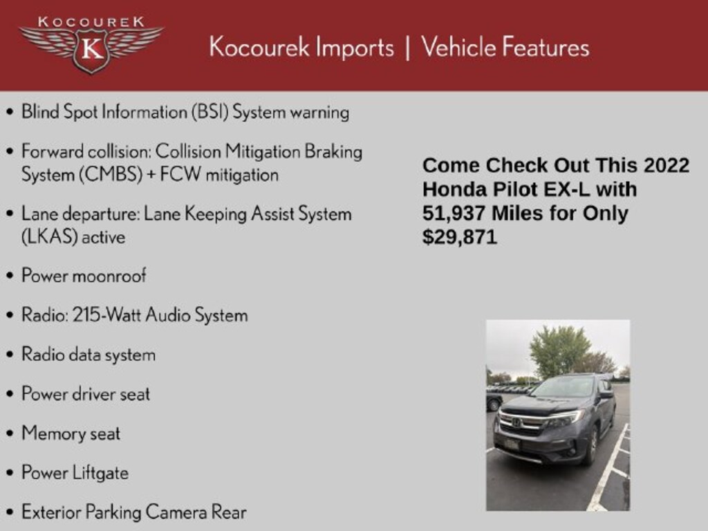Used 2022 Honda Pilot EX-L SUV