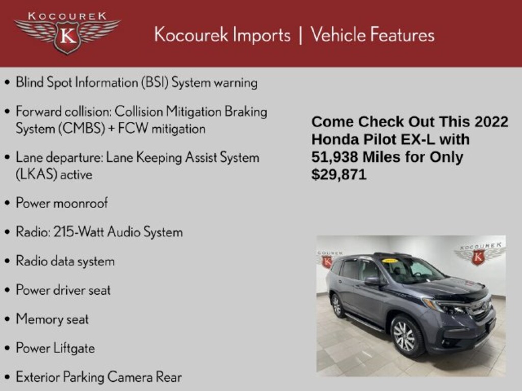 Used 2022 Honda Pilot EX-L SUV