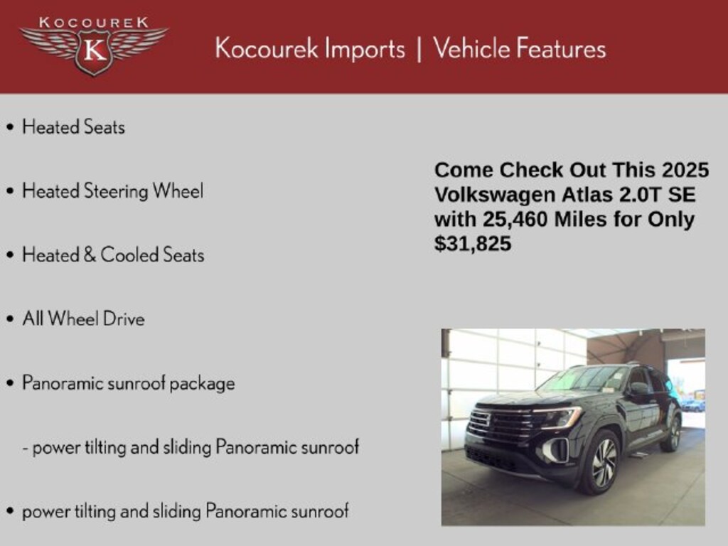 Used 2025 Volkswagen Atlas 2.0T SE w/Technology SUV