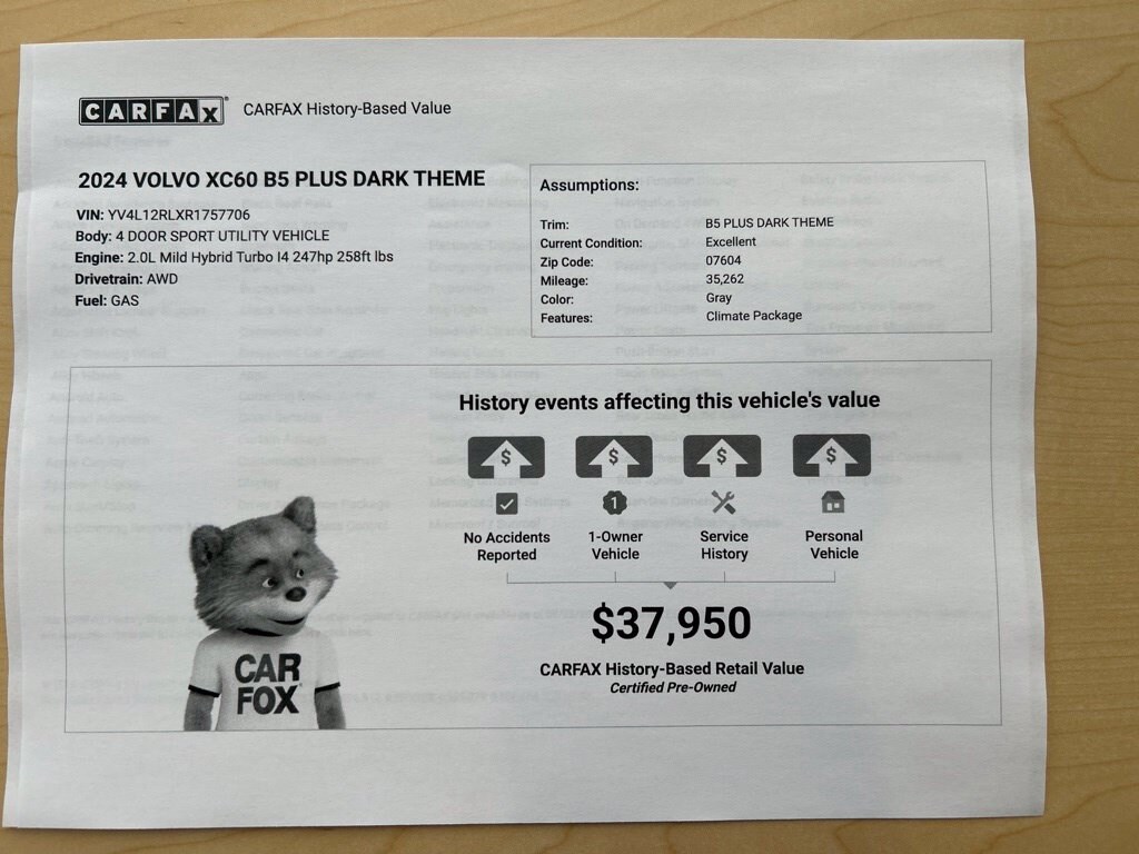 Certified 2024 Volvo XC60 B5 Plus Dark SUV