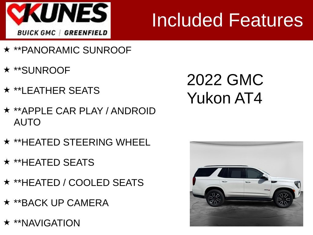 Used 2022 GMC Yukon AT4 SUV