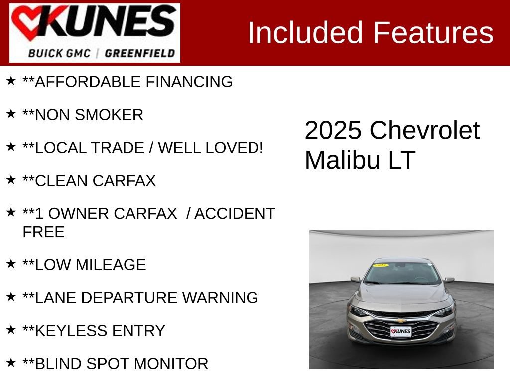 Used 2025 Chevrolet Malibu 1LT Car