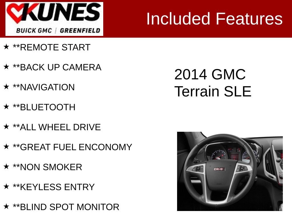 Used 2014 GMC Terrain SLE SUV