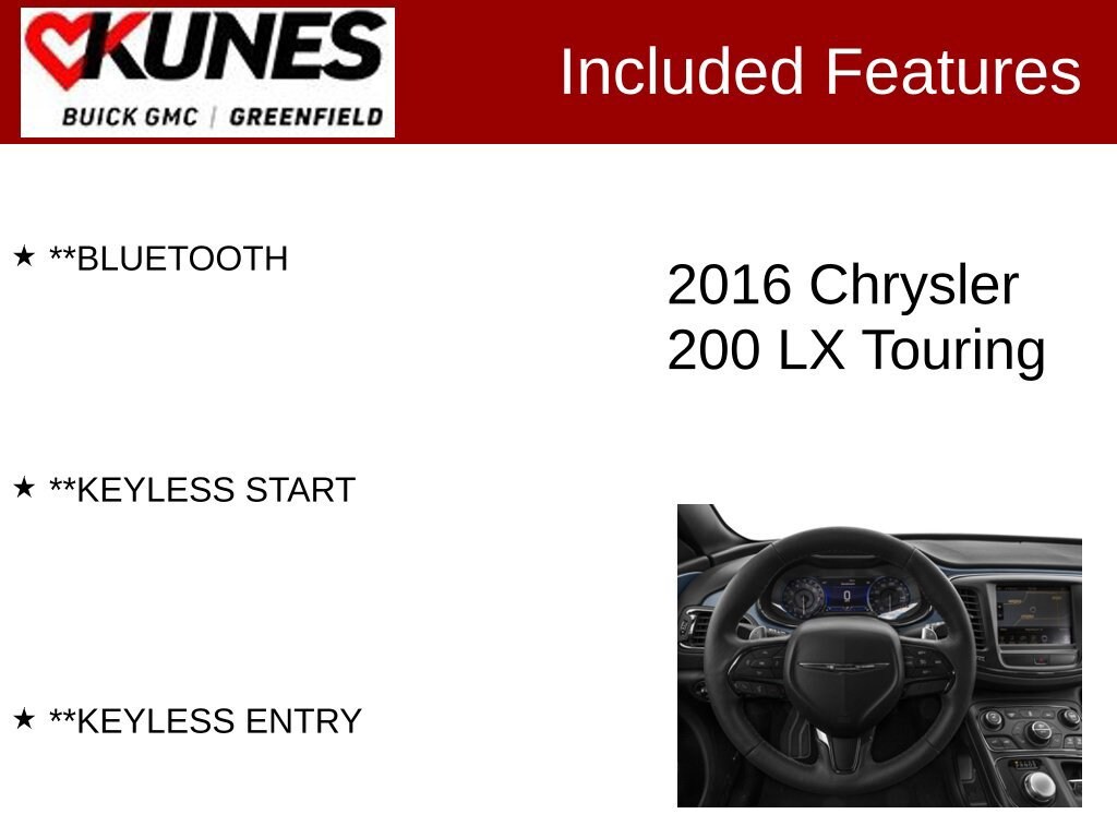 Used 2016 Chrysler 200 Touring
