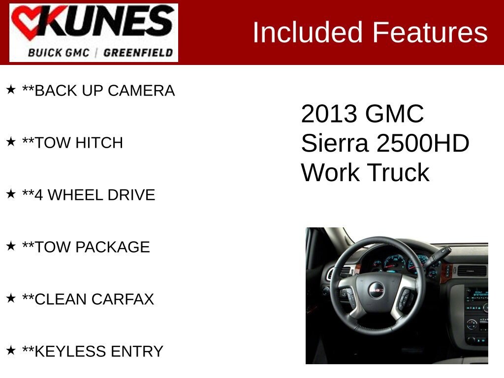 Used 2013 GMC Sierra 2500 HD Work Truck Truck