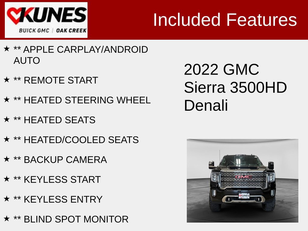 Used 2022 GMC Sierra 3500 HD Denali Truck Crew Cab