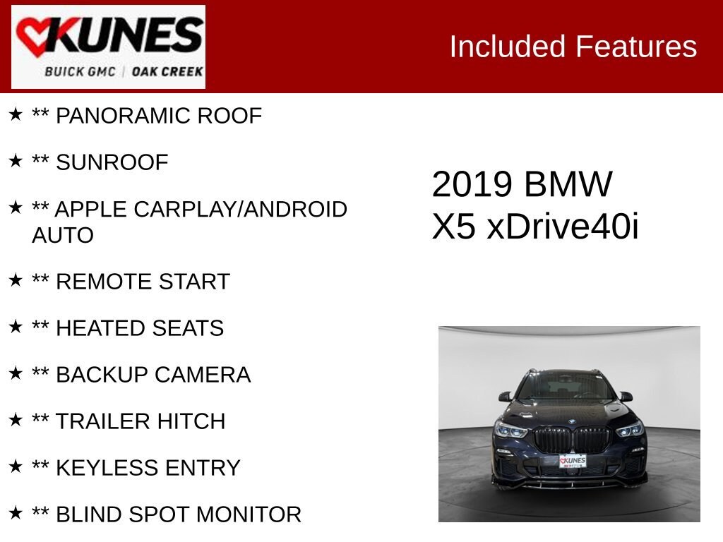 Used 2019 BMW X5 xDrive40i SUV