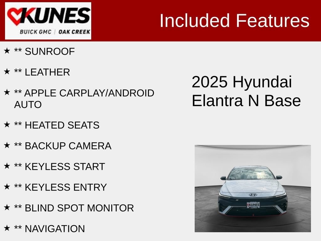 Used 2025 Hyundai Elantra N Base Sedan