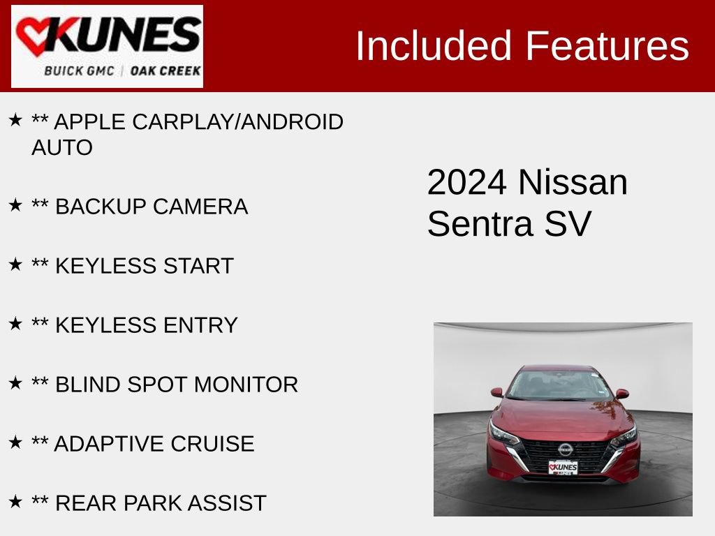 Used 2024 Nissan Sentra SV Sedan