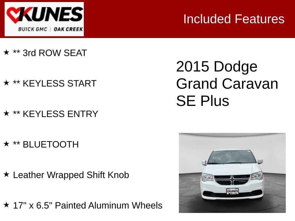 Used 2015 Dodge Grand Caravan AVP/SE Van