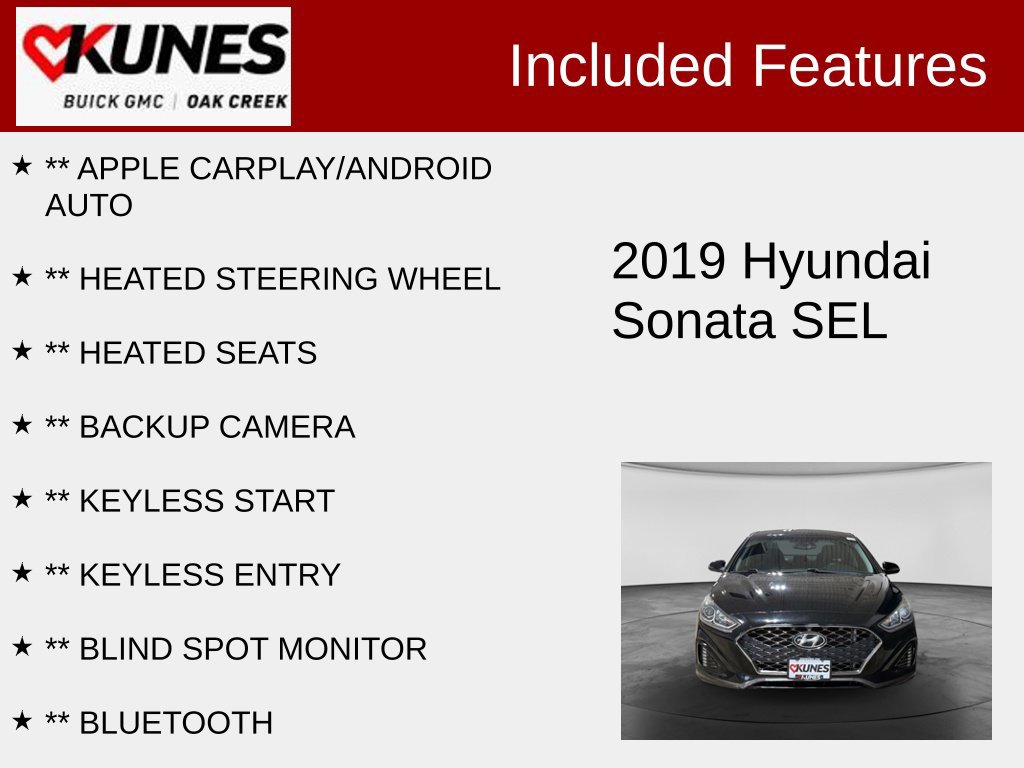 Used 2019 Hyundai Sonata SEL Sedan