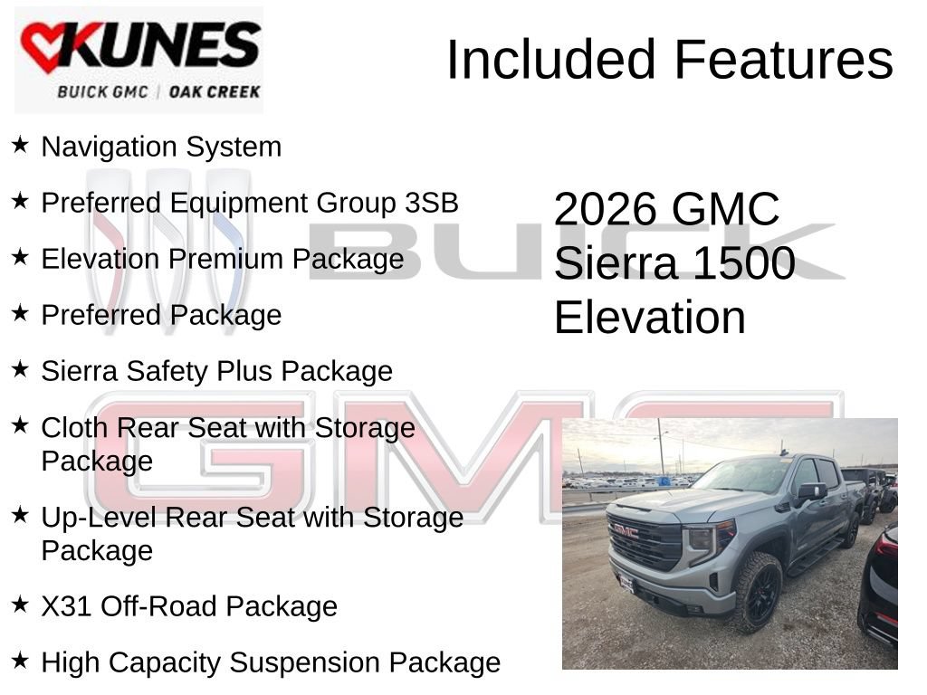 New 2026 GMC Sierra 1500 Elevation Truck