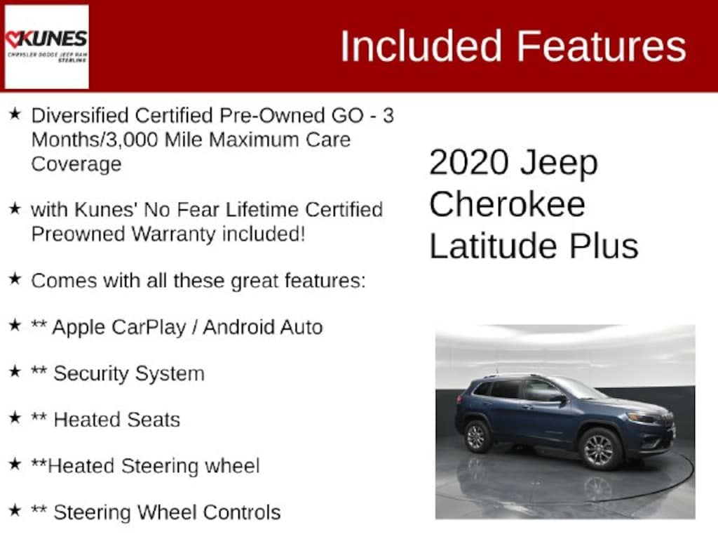 Used 2020 Jeep Cherokee Latitude Plus SUV