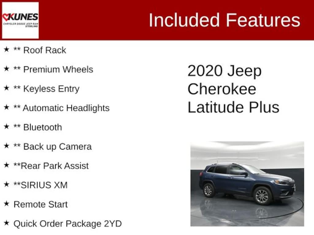 Used 2020 Jeep Cherokee Latitude Plus SUV