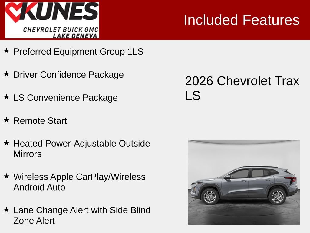 New 2026 Chevrolet Trax LS SUV