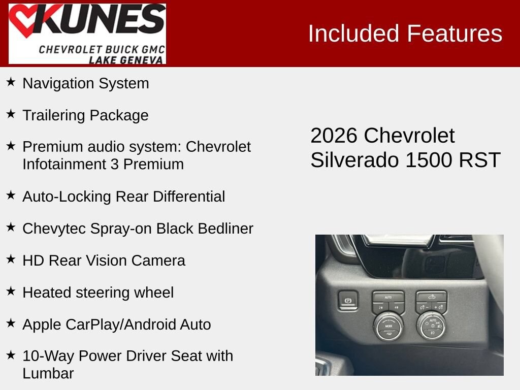 New 2026 Chevrolet Silverado 1500 RST Truck