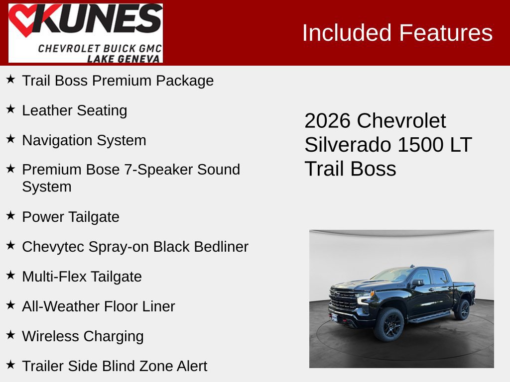 New 2026 Chevrolet Silverado 1500 LT Trail Boss Truck
