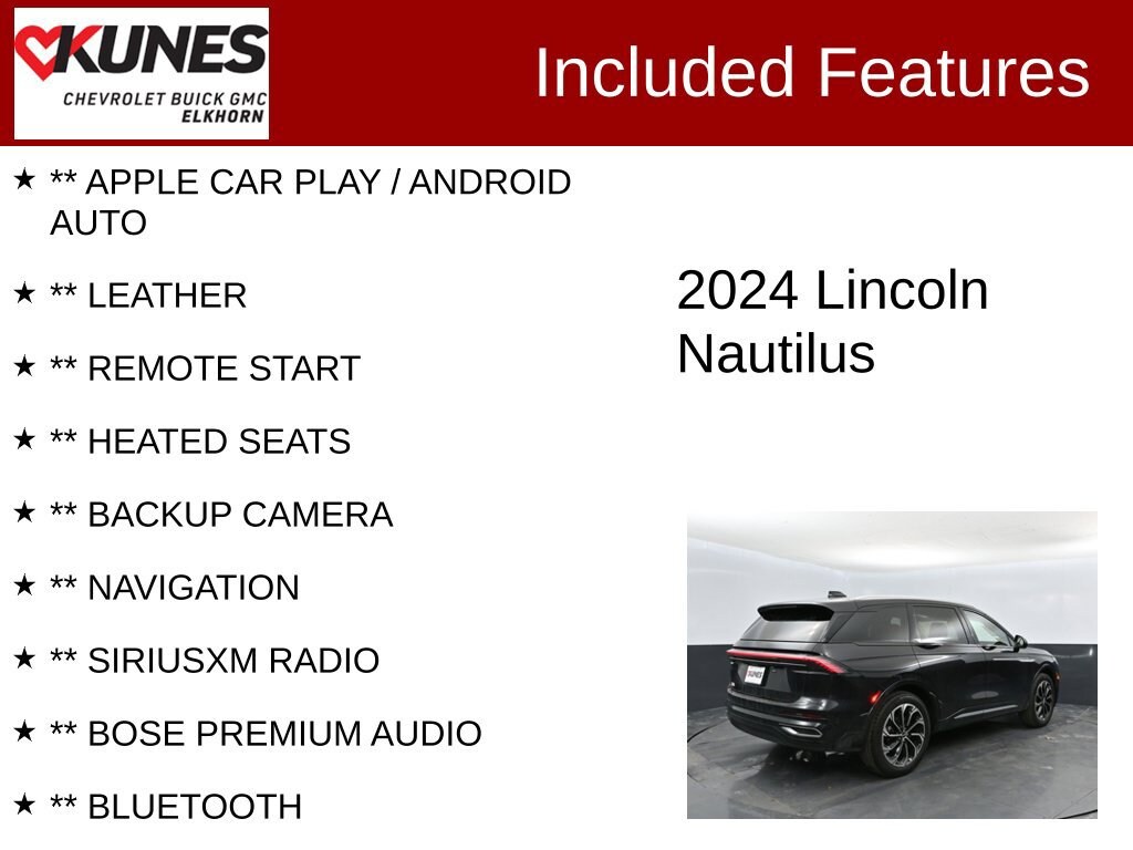 Used 2024 Lincoln Nautilus Reserve
