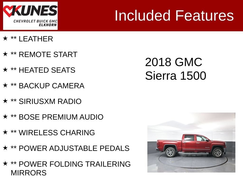 Used 2018 GMC Sierra 1500 SLT Truck