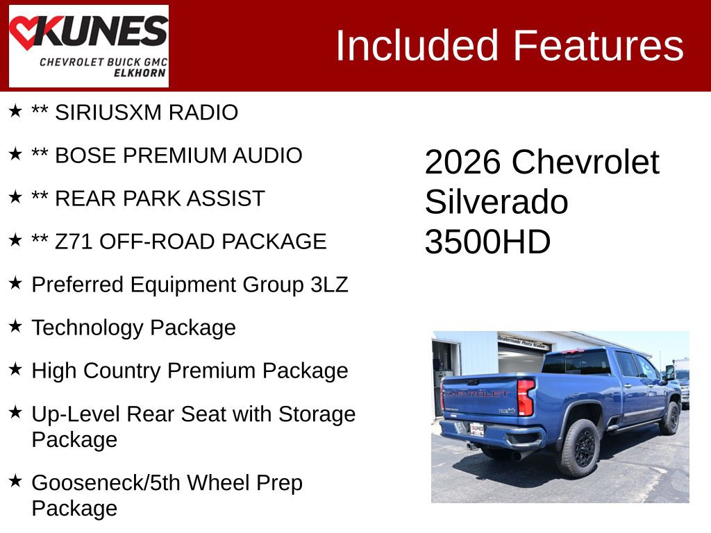 Used 2026 Chevrolet Silverado 3500 HD High Country Truck