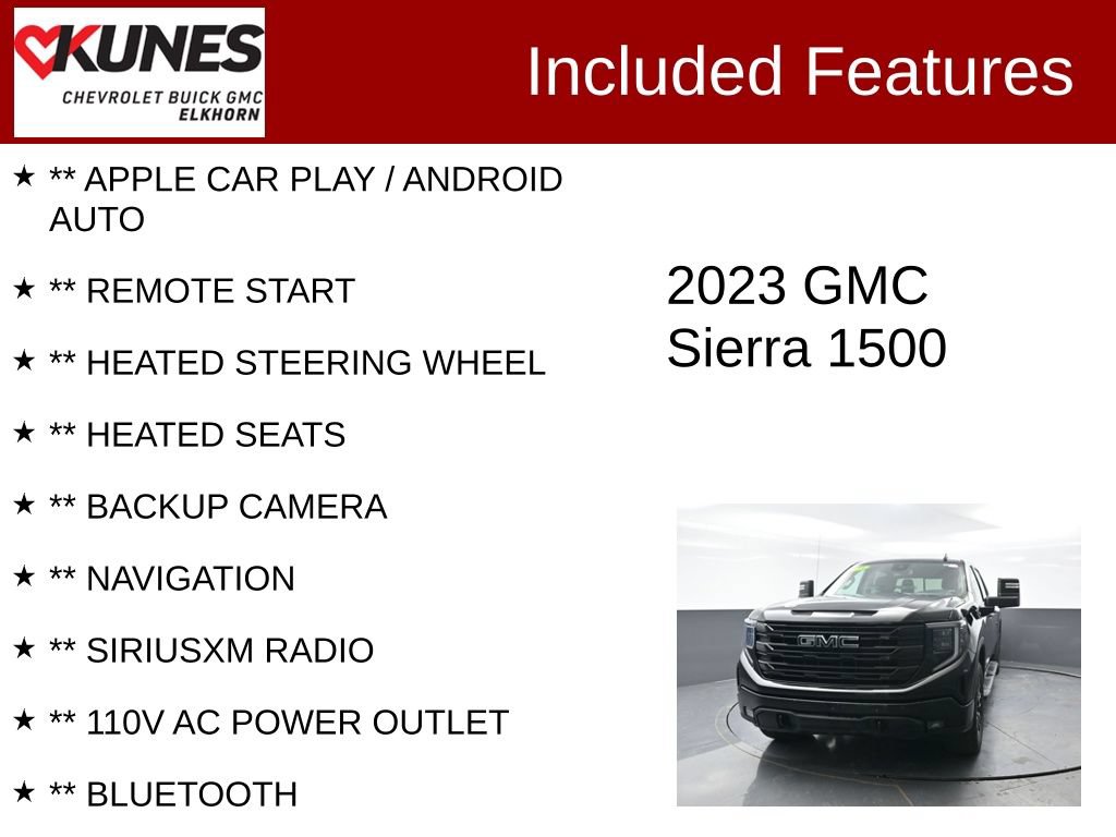 Used 2023 GMC Sierra 1500 Elevation Truck