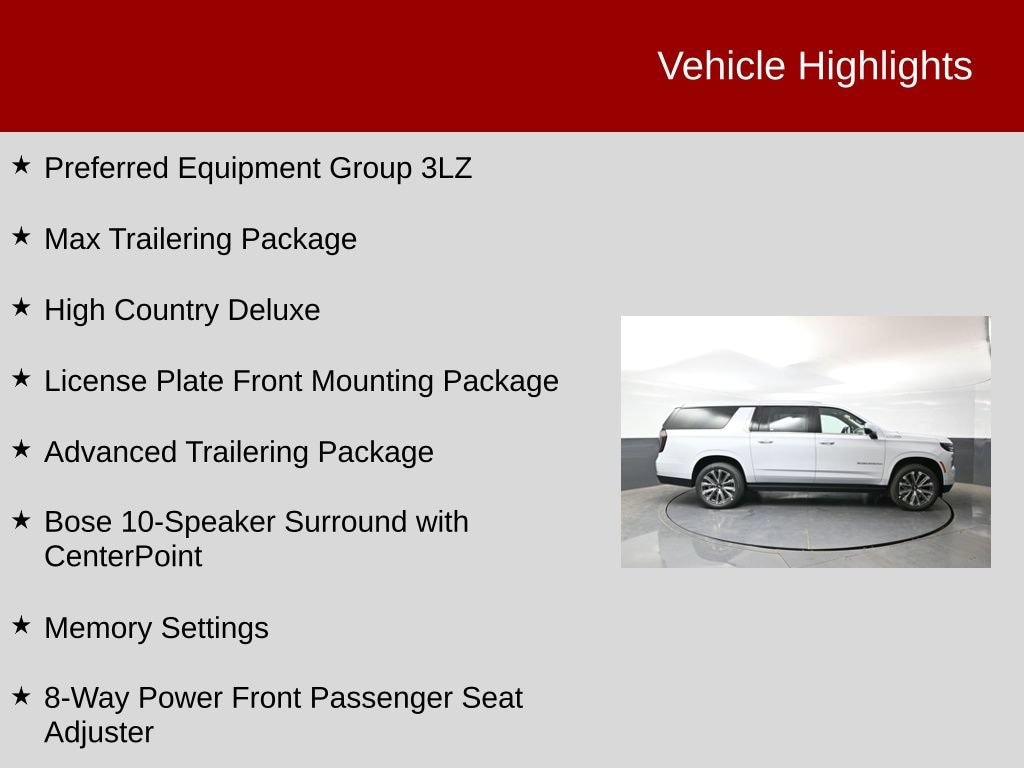 New 2026 Chevrolet Suburban High Country SUV