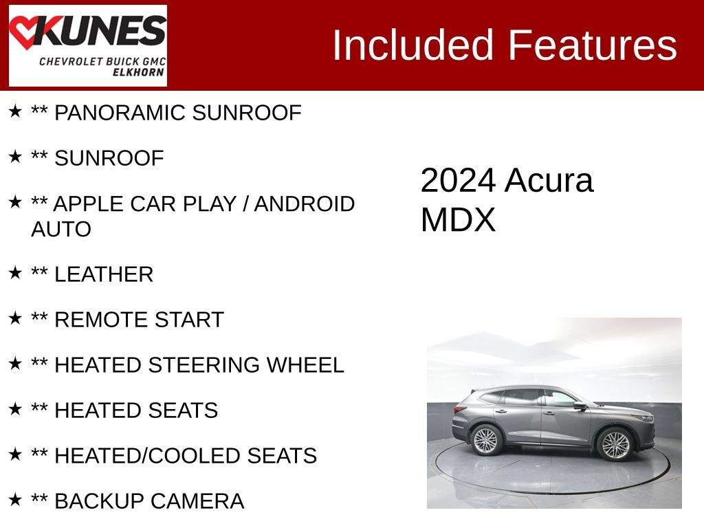 Used 2024 Acura MDX w/Advance Package