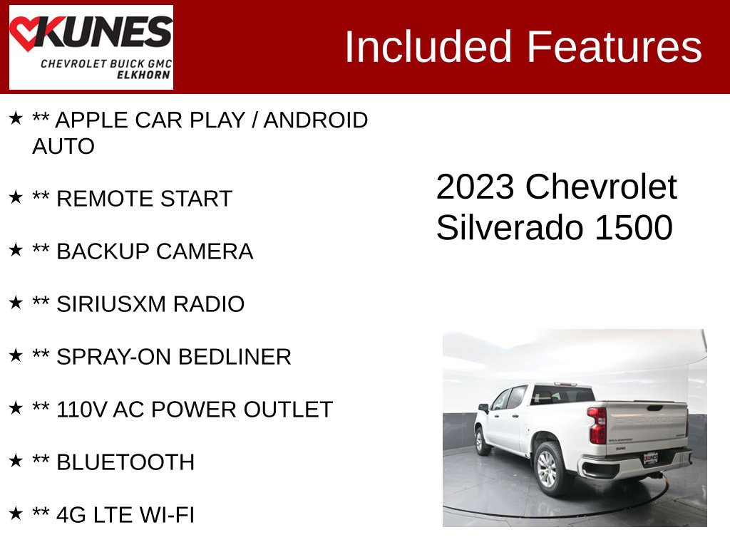Used 2023 Chevrolet Silverado 1500 Custom Truck