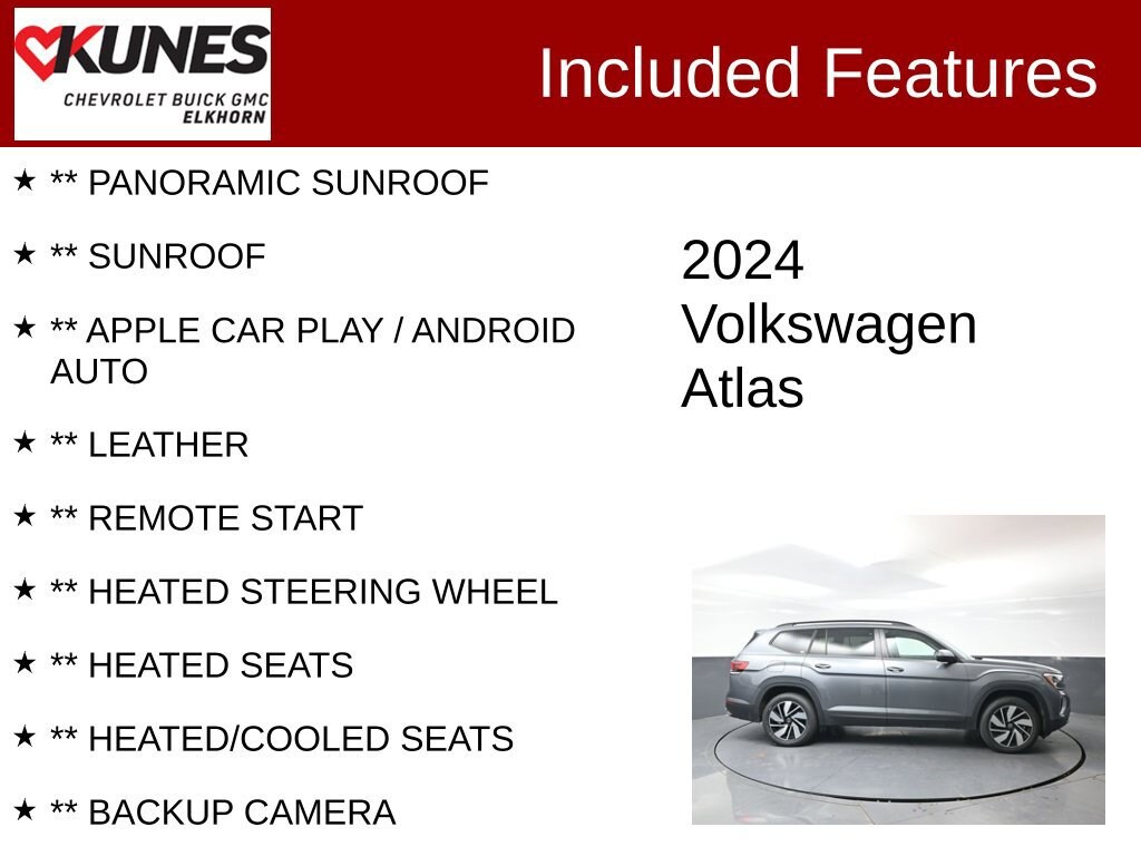 Used 2024 Volkswagen Atlas 2.0T SE w/Technology