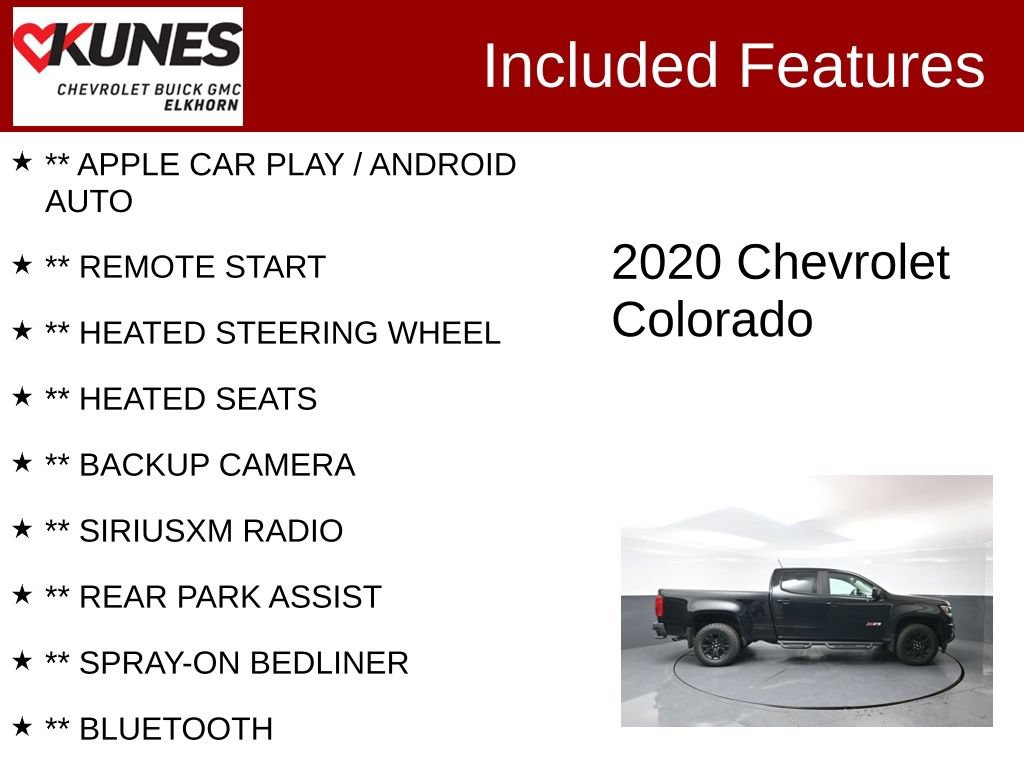 Used 2020 Chevrolet Colorado 4WD Z71 Truck