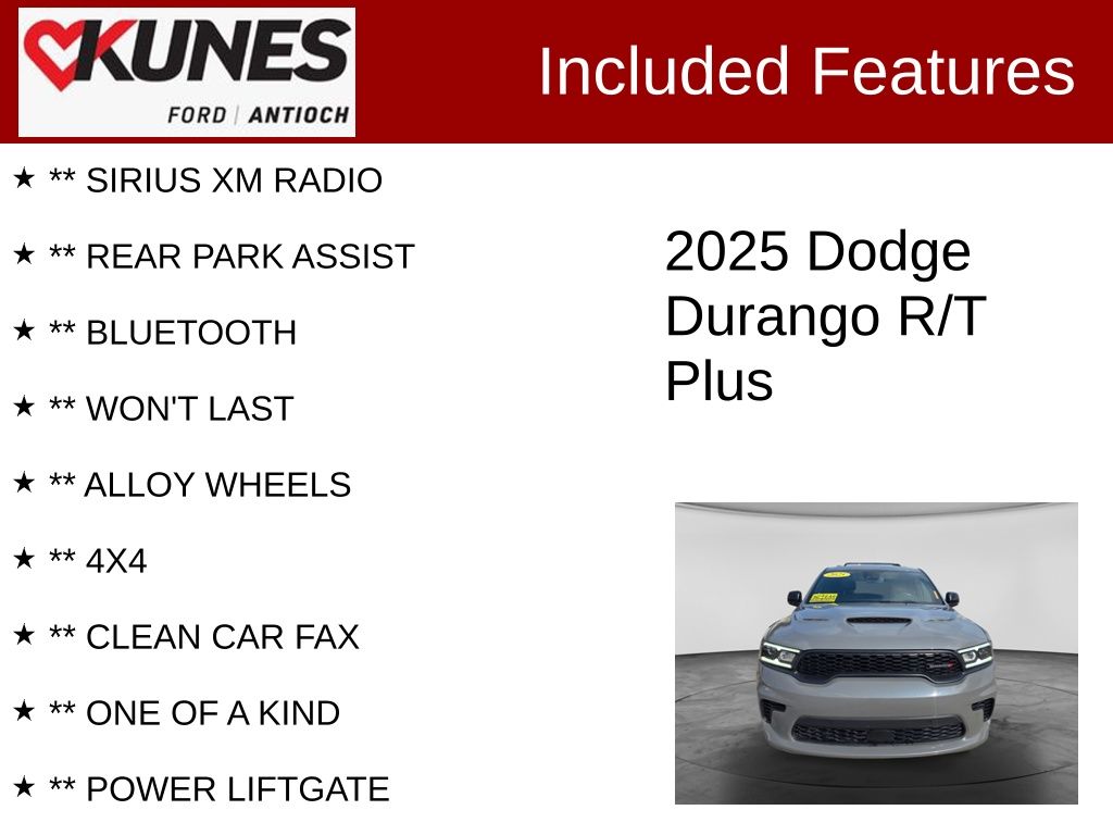 Certified 2025 Dodge Durango R/T SUV