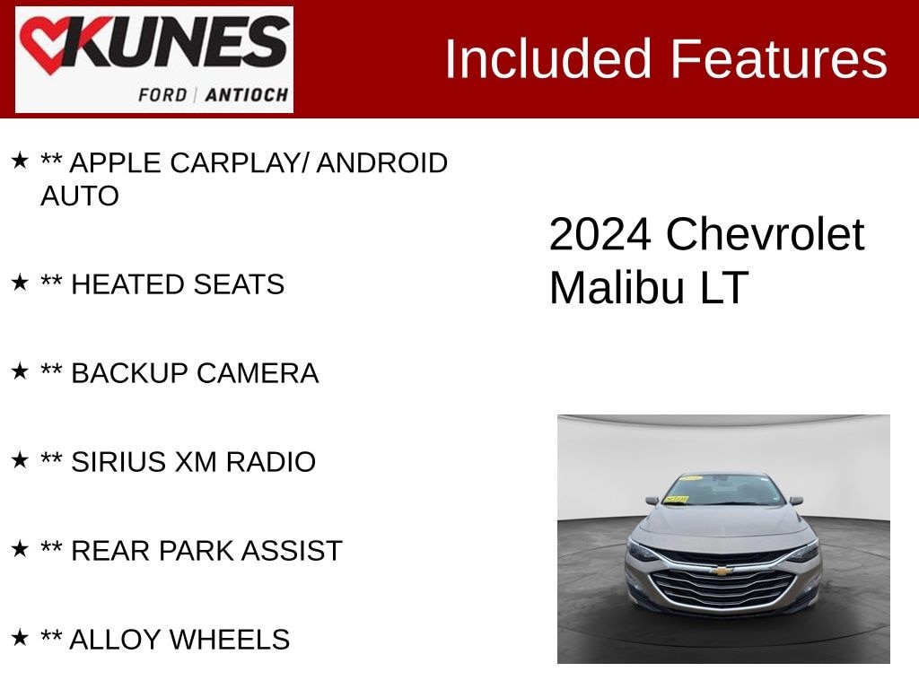 Certified 2024 Chevrolet Malibu 1LT Sedan
