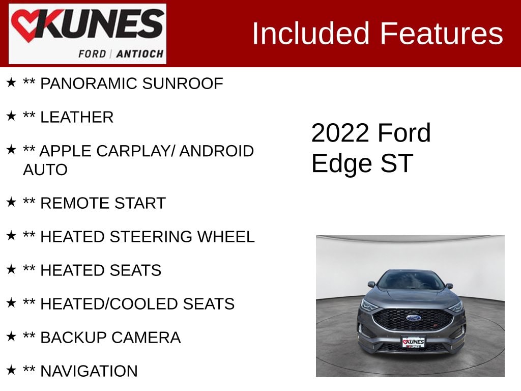 Certified 2022 Ford Edge ST SUV