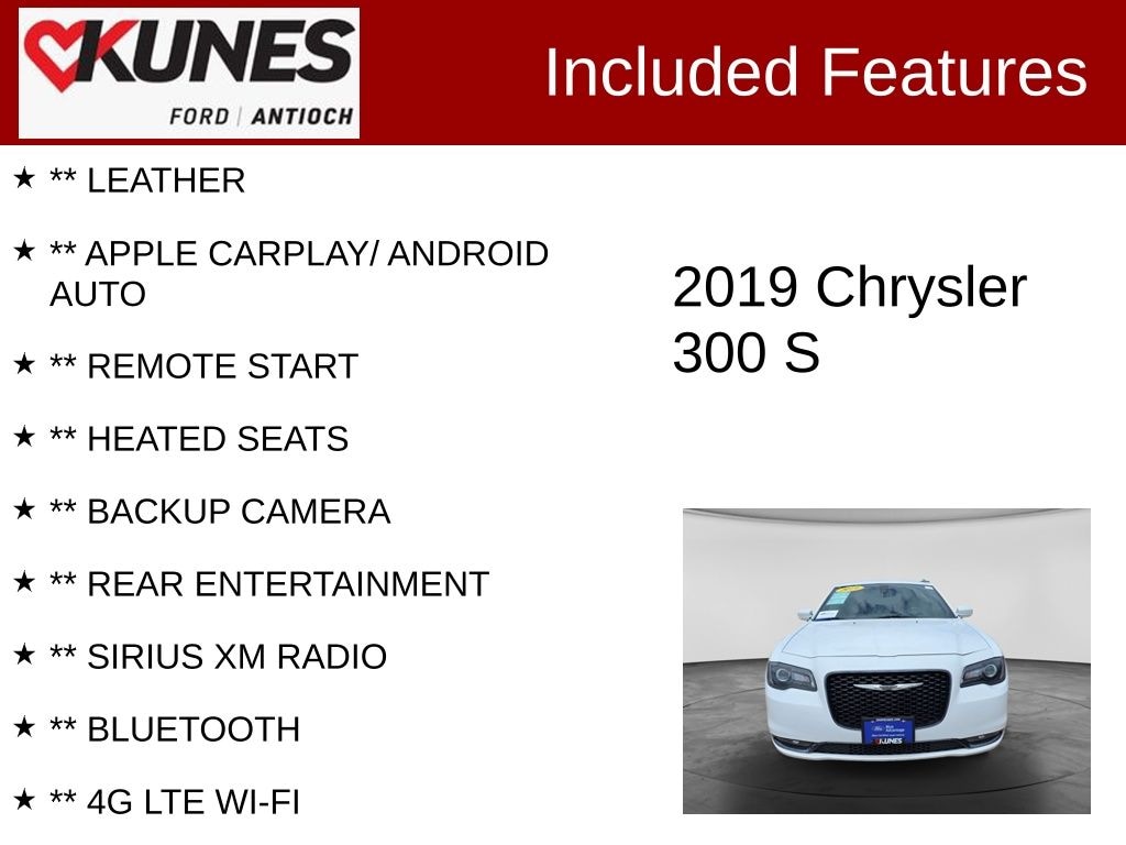 Certified 2019 Chrysler 300 S Sedan