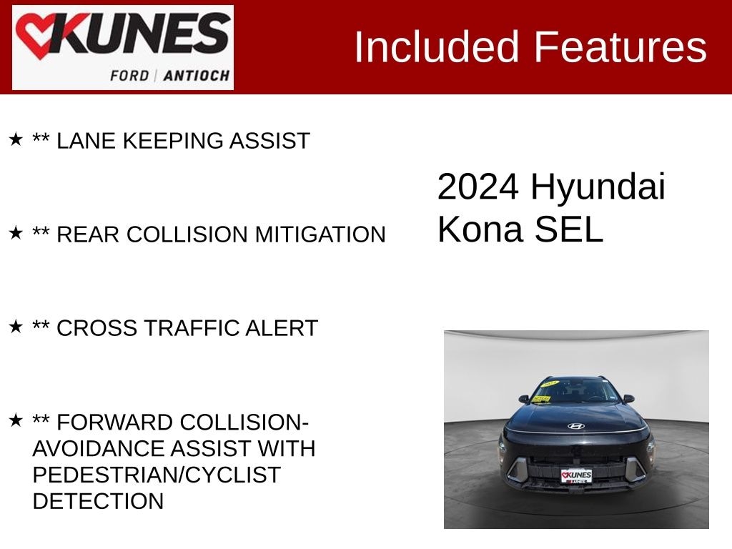 Certified 2024 Hyundai Kona SEL SUV