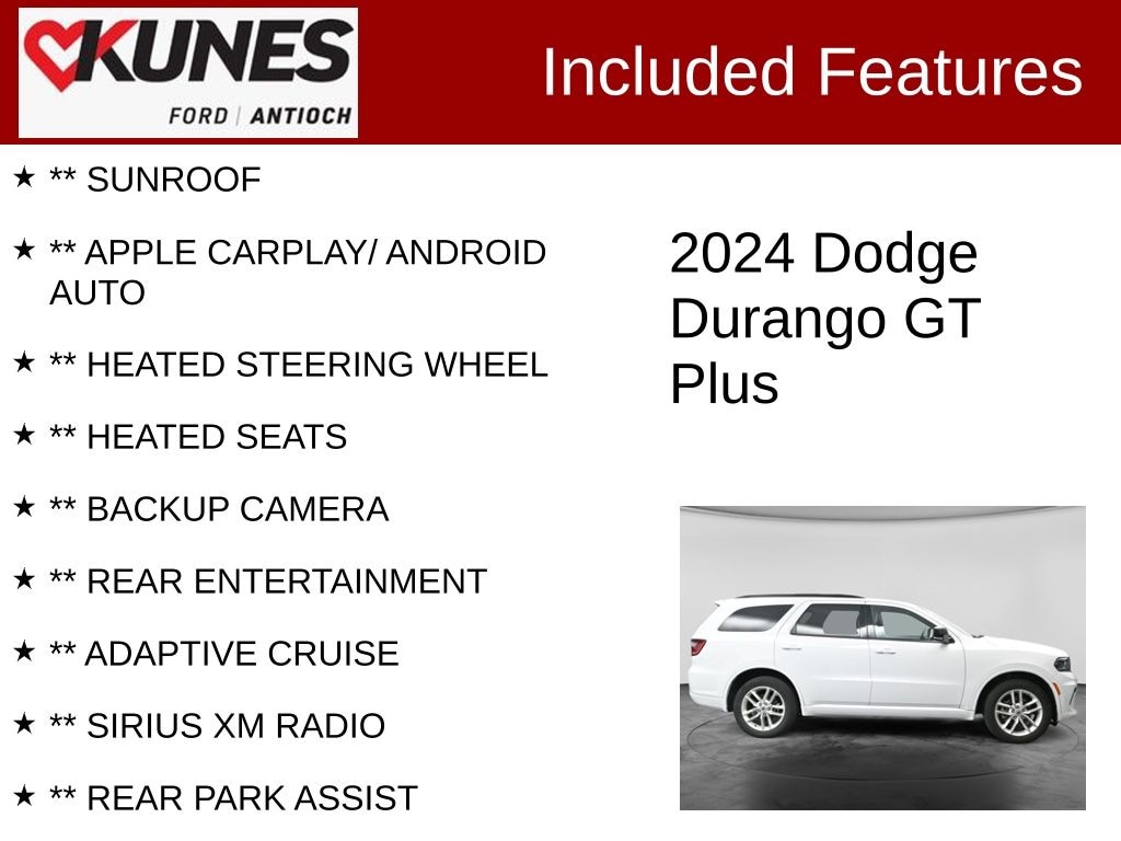 Certified 2024 Dodge Durango GT SUV