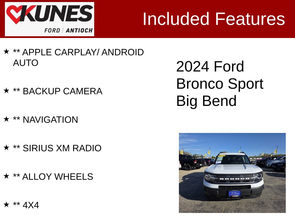 Certified 2024 Ford Bronco Sport Big Bend SUV