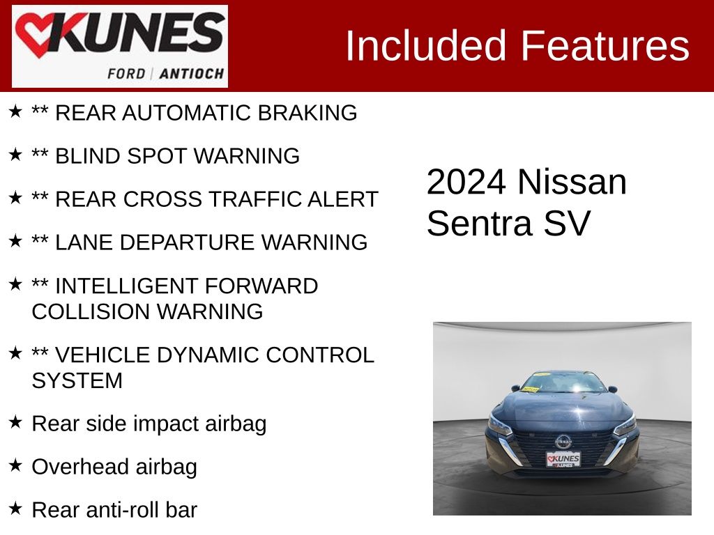Certified 2024 Nissan Sentra SV Sedan