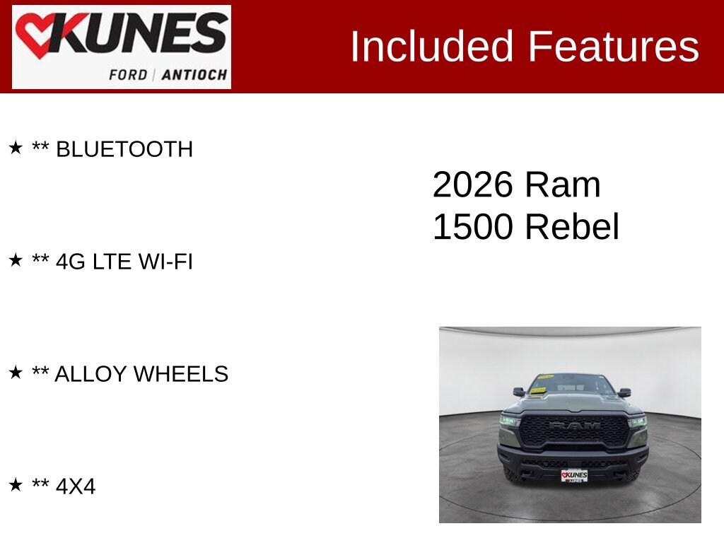Certified 2026 Ram 1500 Rebel Truck Crew Cab