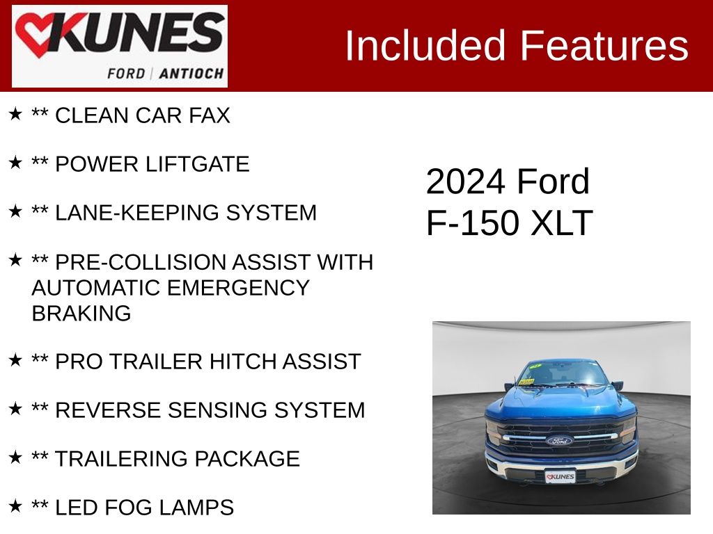 Certified 2024 Ford F-150 XLT Truck SuperCrew Cab
