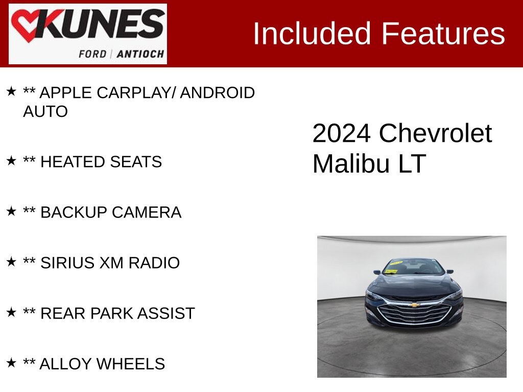 Certified 2024 Chevrolet Malibu 1LT Sedan
