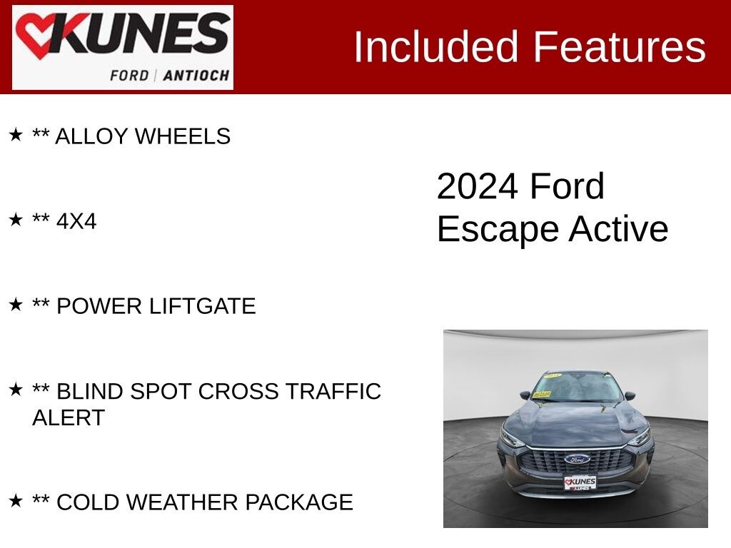 Certified 2024 Ford Escape Active SUV