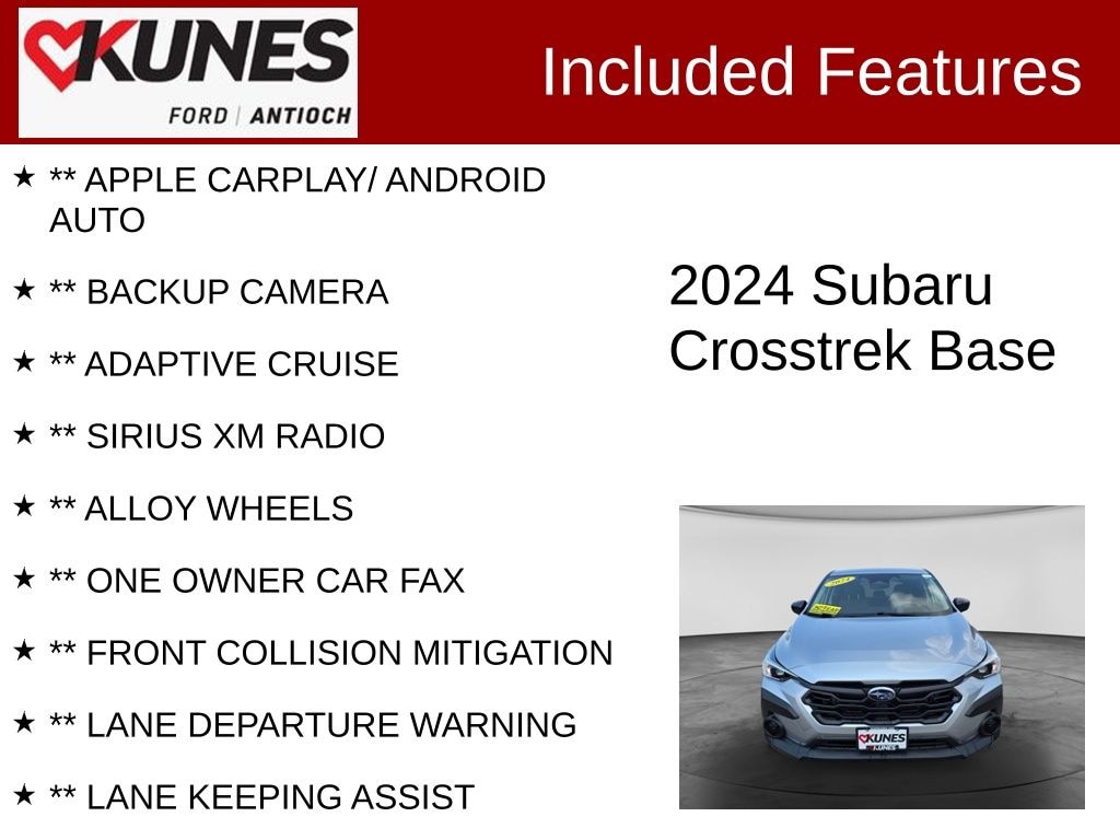 Certified 2024 Subaru Crosstrek Base SUV