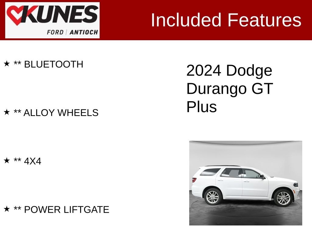 Certified 2024 Dodge Durango GT SUV