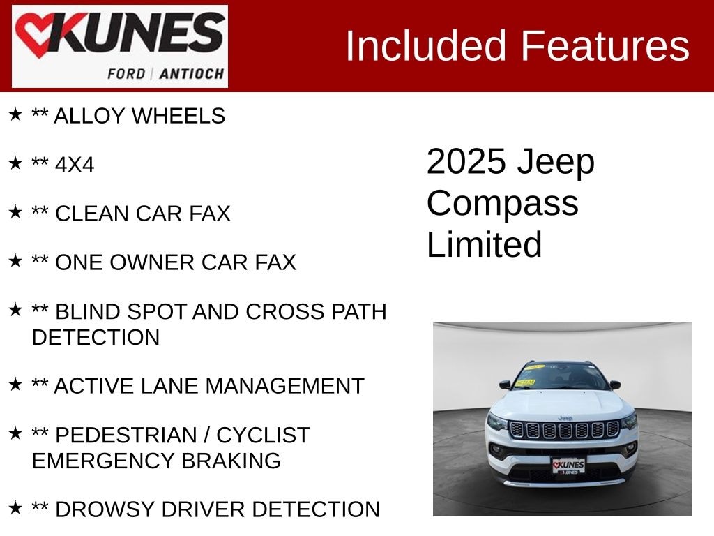 Certified 2025 Jeep Compass Limited SUV