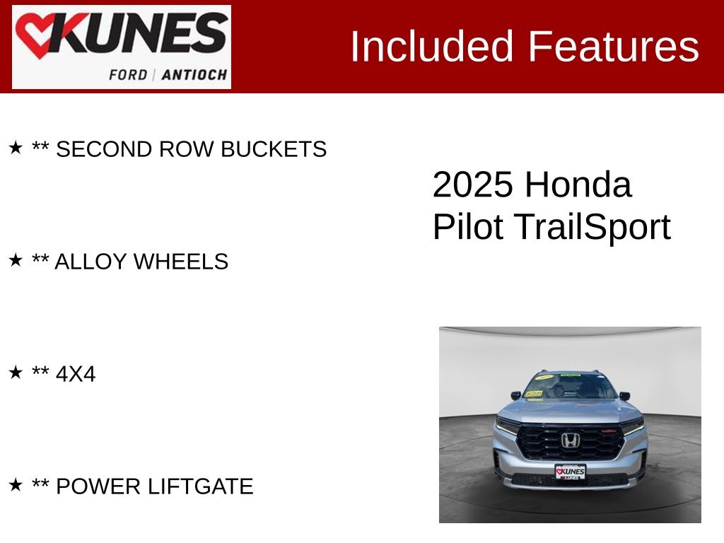 Certified 2025 Honda Pilot TrailSport SUV