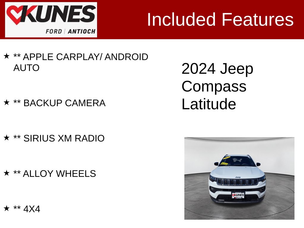 Certified 2024 Jeep Compass Latitude SUV