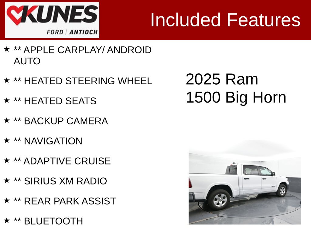 Certified 2025 Ram 1500 Big Horn/Lone Star Truck Crew Cab